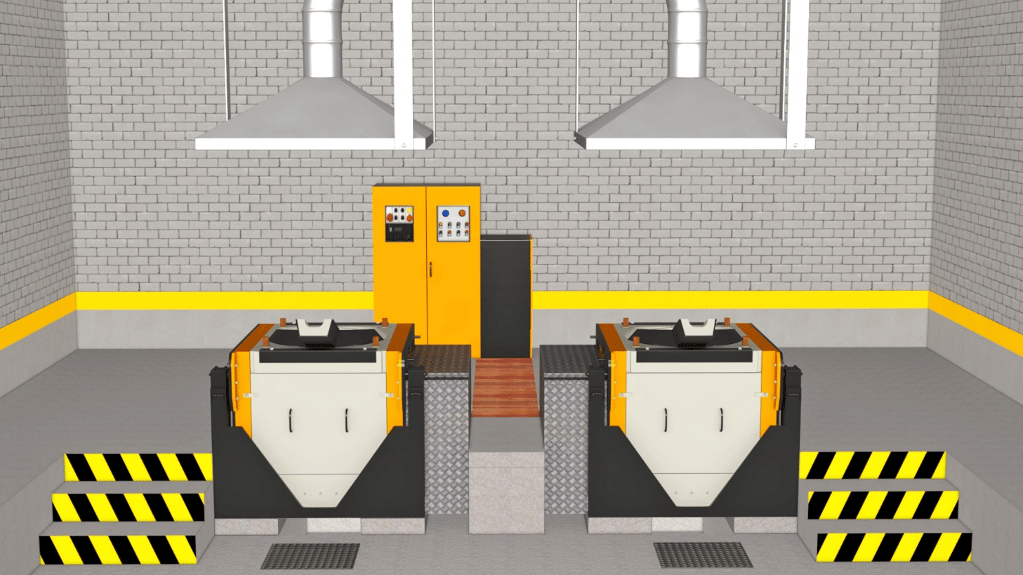 induction furnace for copper melting Set up
