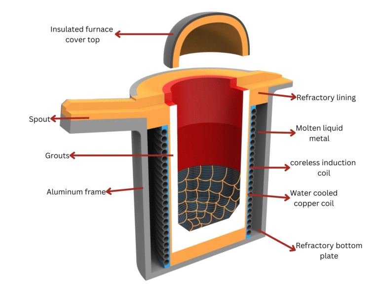 Induction Furnace Sectional View