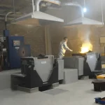 induction furnace with platform