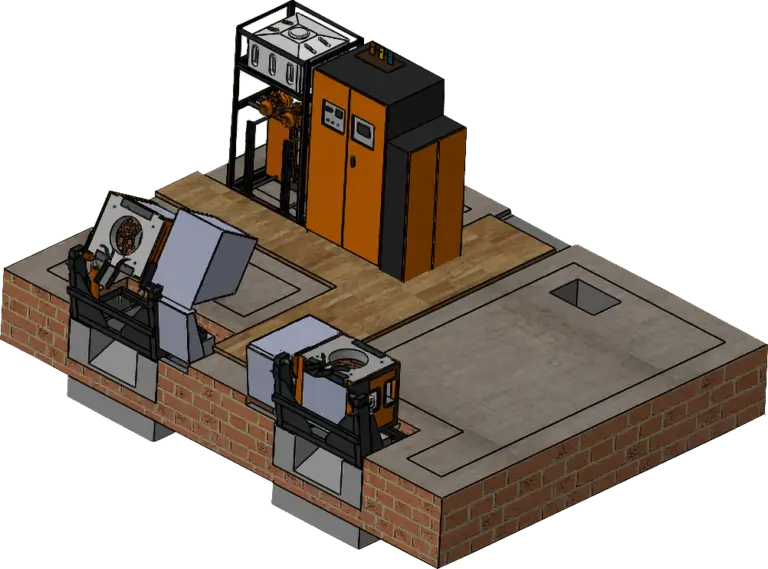 Induction furnace design drawing