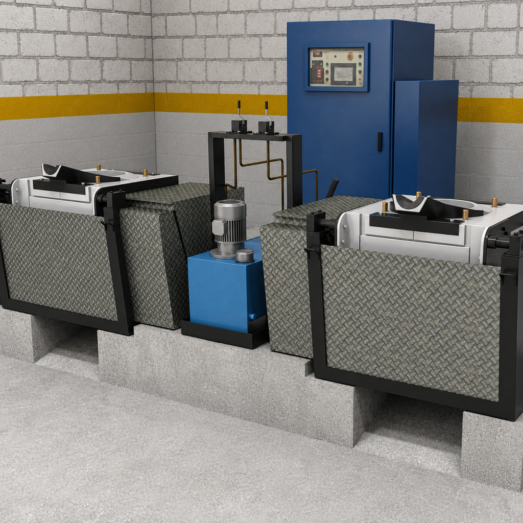 Twin 500 kg Aluminum and Copper-Alloy
Induction Melting Furnace Installation in
Monterrey, Mexico
